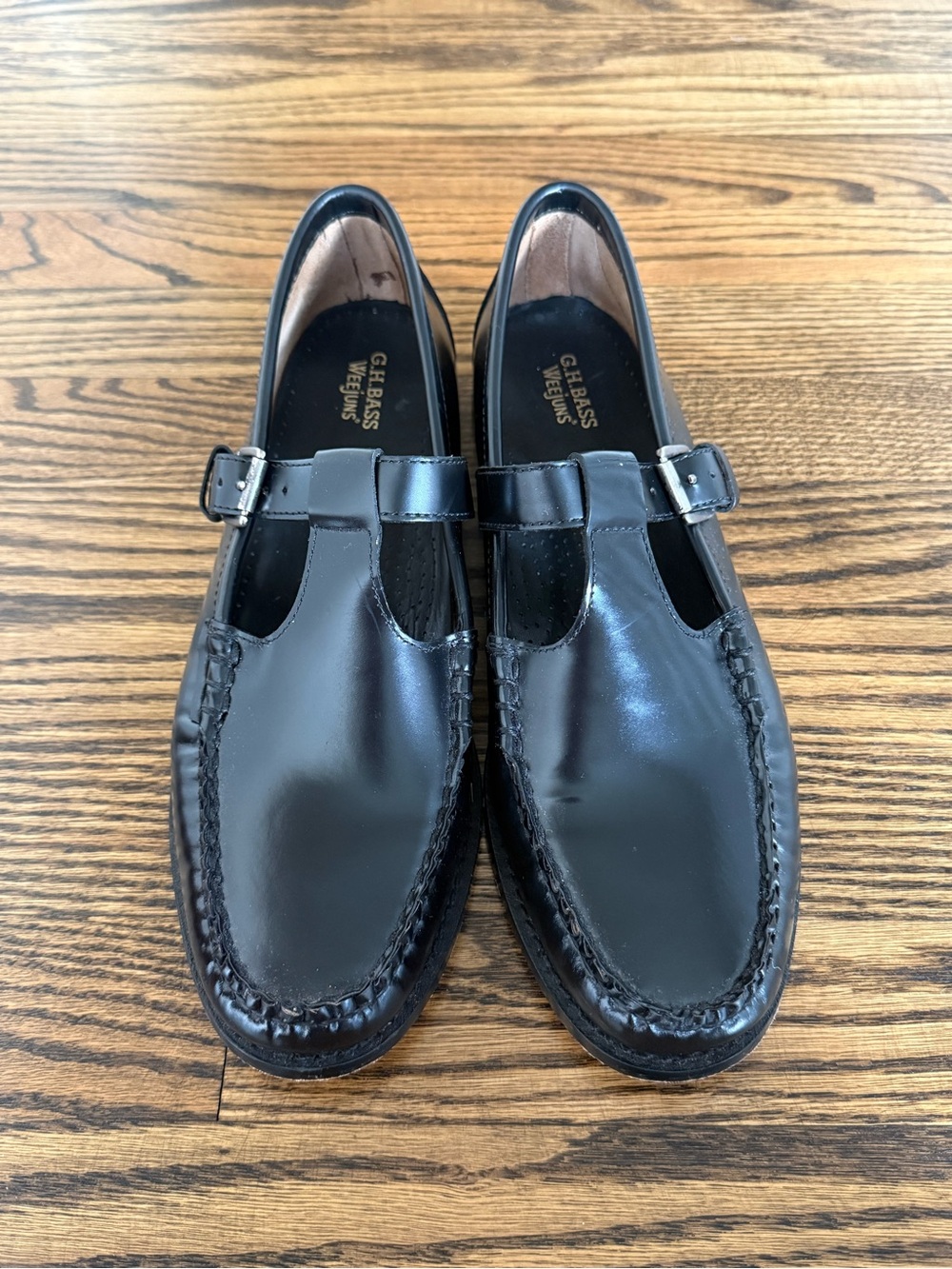 G.H. Bass Mary Jane Weejuns Black Leather Loafers Women’s 10 - Picture 2 of 7